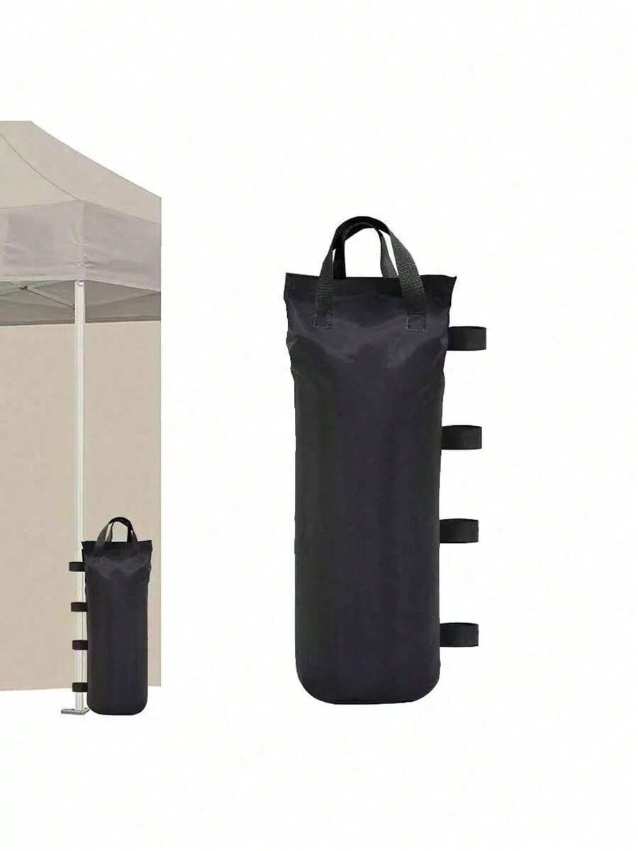 1/2pcs Heavy Duty Canopy Weight Bags, Thick Tent Sandbag Weights Up To 40kg, Black Universal Fit For Gazebo, Sun Shade, Outdoor Tent Stabilizing - A - View 1