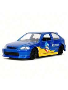 Simba Sonic Jada Toys 索尼克 X 本田思域 Type-R 合金车模 - 1:32 比例动漫收藏车 - 彩色 - 查看 8
