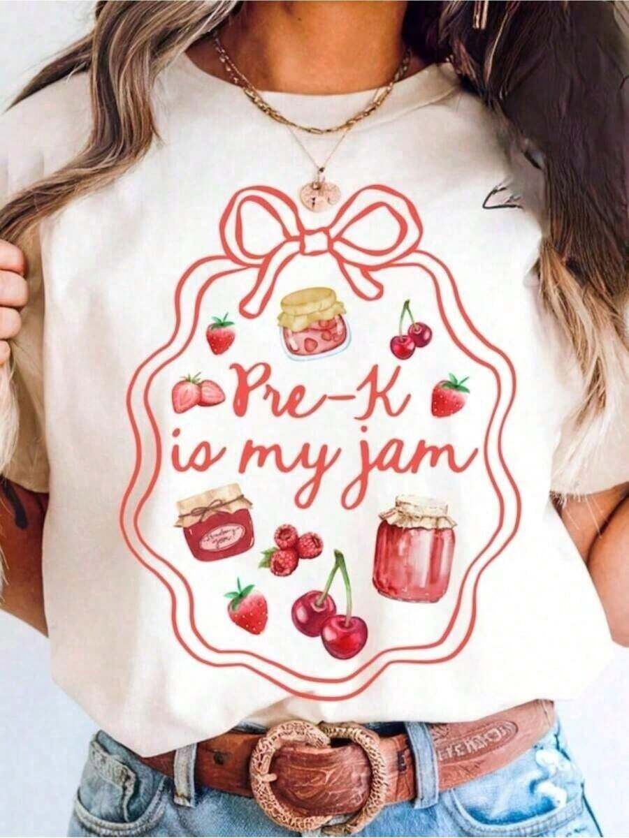 Cotton T-Shirt For Preschool Teachers, Pre-K Teacher T-Shirt, Preschool Teacher T-Shirt, Back To School T-Shirt, "It's My Passion" T-Shirt. - 白色 2 - 查看 1