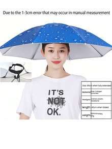 Foldable Sun Hat, Fishing Hat, All-Weather Umbrella. Suitable For Outdoor Sun Protection And Fishing, Spring/Summer Style. Portable Summer Item. - Umbrella Hat - View 9