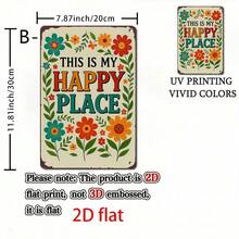 1件復古金屬錫鐵牌「This Is Our Happy Place」復古牆面裝飾，適合客廳、臥室、廚房，農舍風裝飾，精美金屬掛牌標誌，適用於居家辦公室、玄關牆面裝飾 - 彩色 - 查看 15