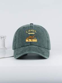 MLFO 1pc Camel Print Baseball Cap, Classic Minimalist Retro Soft Top Baseball Hat, Fashion Breathable Soft Foldable Suitable For Work, Daily Wear, Adjustable Size - Camel - View 8