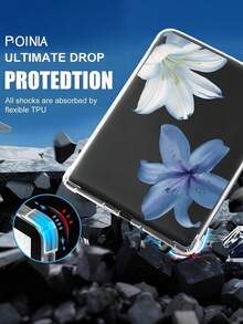 1pc Flower Pattern Transparent Protective Case Compatible With Kindle Paperwhite 12th Gen 2024,Kindle 11th Generation-2024 Release,Libra Colour 7Iinch,Protective Cover Compatible With Clara Colour,Fire HD 10 Tablet(11th/13th Gen, 2021/2023 Release)Four Corners Anti-Fall,Full Coverage Clear Case, Silicon Soft Shell - Multicolor - View 7