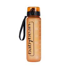 1pc 32oz/1000ml Gradient Large Letter Frosted Leak-Proof Sports Water Bottle, With Time Marker, Carrying Strap For Outdoor Sports, Cycling, Birthday & Holiday Gift - Multicolor - View 15