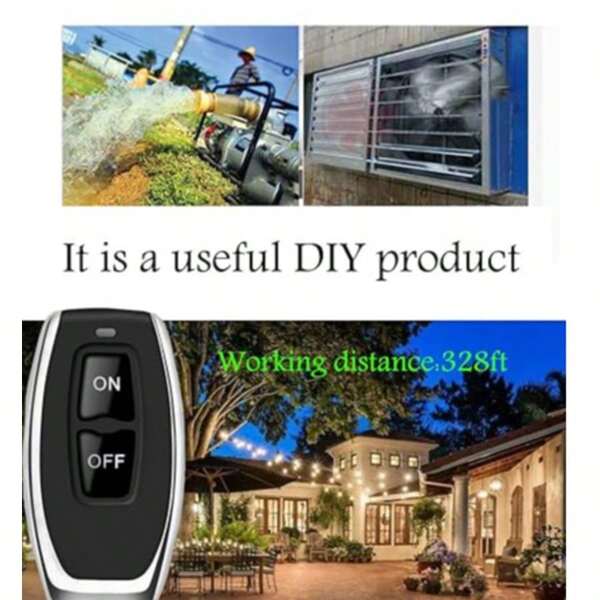 Mini Remote Control Switch DC 12V Remote Control Switch,Wireless RF Switch Wireless Lights Switchs 5V/12V/24V 3A Relay Switch164Ft,For LED Lights,Motor,Fans.