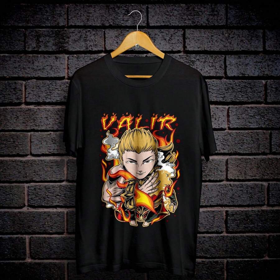 Mobile Legends Valir T-Shirt, 220g, Soft Cotton, For Men And Women. Made With A Premium, Durable, And Comfortable Fabric, It Adapts To All Body Types And Is Ideal For Everyday Wear. Casual, Breathable, And Lightweight, Perfect For Layering With Autumn Outfits, Ideal For Daily Life, Outdoor Activities, Travel, Vacations, And Themed Parties Year-Round. - 黑色 - 查看 1