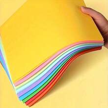 50/100 Sheets Colored A4 Paper, 10 Colors, Origami Material, Educational Paper, Suitable For Copying, Printing, Folding Paper Crafts And DIY, 10 Colors - Multicolor - View 3