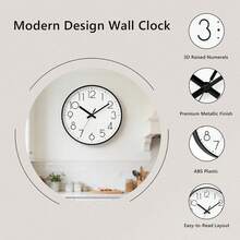 Silent Quartz Wall Clock. - G_white - View 4