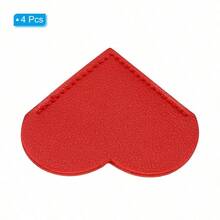 Thẻ đánh dấu sách, 1 chiếc hình trái tim bằng da PU, phù hợp cho nam, nữ, giáo viên, độc giả, người yêu sách và nhà văn, màu đỏ. - Đỏ - Xem 3