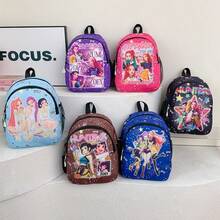 Hasbro 1个卡通K-POP：女巫狩猎少女组合学生背包，时尚印花儿童大容量书包 - 彩色 - 查看 7