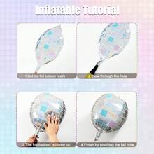 3pcs 22inch 4D Round Disco Balloons, Including Leopard Print Balloon, Laser Disco Ball, Pink Disco Ball Music Performance Decor Props, 80s 90s Party Gifts, Photo Props, Hip Hop Disco Birthday Party Decorations, Music Concert Theme Party Cosplay Stage Birthday Decor, Party Supplies - Multicolor - View 7