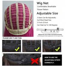 Rose Pink Synthetic Long Straight Hair Wig For Women, Hot Pink Lolita Cosplay Fluffy Heat-Resistant Wig, Suitable For Daily Wear And Parties, Halloween - Hot Pink - View 8