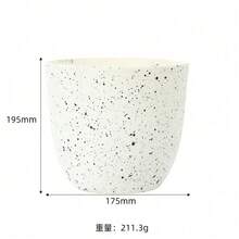 1个哑光仿石花盆，室内花盆，陶瓷花盆，花瓶，阳台植物盆，家居装饰，大容量植物生长栽培盆，室内装饰花瓶 - 彩色 - 查看 17