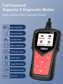 Portable OBDII Diagnostic Tool, Car Engine Fault Light Check And Reset Tool, Real-Time Data Stream Diagnostic Scanner - A - View 15