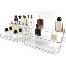1ps Perfume Organizer -  Three-Tiered Shelf - Perfume Lotion Skincare Stand, Spice Vitamins Medicine Bottles Holder,Sturdy Clear Rack For Kitchen Bathroom Countertop Cabinet Storage - default - View 7
