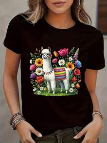Camiseta Suave y Cómoda Estilo Coreano Ropa Casual para Mujer Camiseta Casual de Punto de Manga Corta con Cuello Redondo y Estampado 'You're Killin' Me Smalls' 100% Algodón Transpirable - Negro 2 - Ver 12