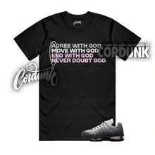 95 Rosa Foam OG Big Bubble White Black Silver Match T-Shirt AMEN - 黑色 - 查看 1