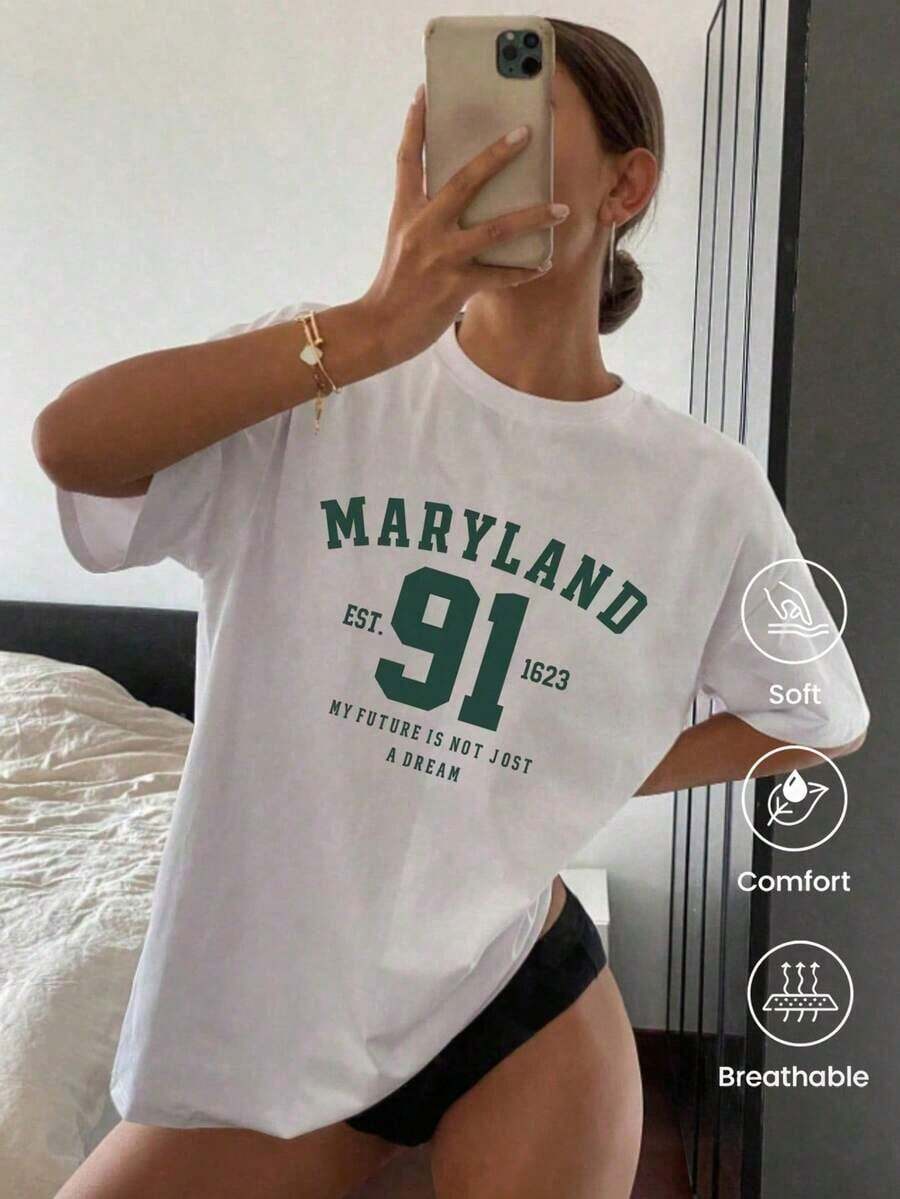 Camiseta de cuello redondo y mangas cortas de ropa fashion, fabricada en México, para la temporada primavera-verano 2025. Con estampado de dibujos animados, es un modelo de pareja, apta para usar tanto por dentro como por fuera, ideal para oficina y estilo casual, diseñada para hombres y mujeres, en unidad individual. - Multicolor - Ver 1