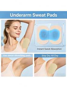 30pcs Unisex Sweat Absorbing Pads, Invisible Underarm Sweat Protector, Shirt Collar Guard, Disposable Armpit Sweat Pads - Multicolor - View 8
