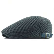 Men's Solid Color Newsboy Cap,Beach,Holiday - Dark Grey - View 5