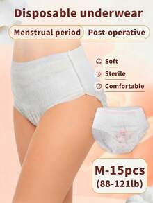 Pachet 2/15/16 buc, absorbante igienice confortabile, lenjerie intimă de protecție, chiloți menstruali, lenjerie intimă de unică folosință, non-legante, antiderapante, design cu talie înaltă, moi și confortabile, chiloți igienici peste noapte, ultra-subțiri și respirabili, etanși, absorbție rapidă, vă ajută să dormiți bine, potriviți pentru călătorii de afaceri, ieșiri, perioada menstruală, potriviți și pentru femeile postpartum și persoanele în vârstă. - Pantaloni de noapte - Vizualizare 14