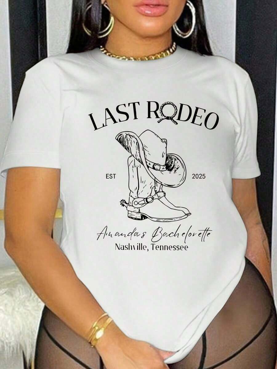 Camiseta de Moda para Mujer con Cuello Redondo Da'er Yin - Blanco - Ver 1