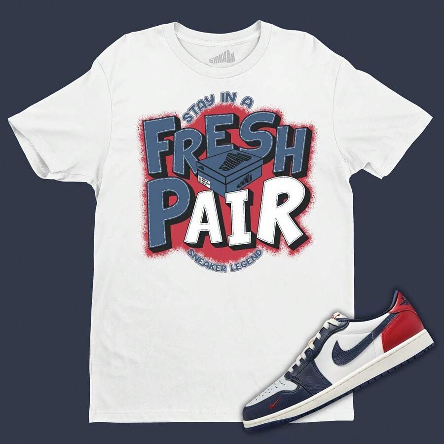 Camiseta New Pair a juego Jordans 1 Low Howard University - forma - Ver 1