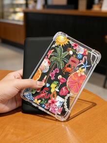 1pc Summer Ocean Element Pattern Transparent Shockproof Soft Silicone Protective Case For Kindle 11th Gen 2022/Kindle Paperwhite 12th Gen 2024/Kindle Colorsoft Signature Edition, Clara Colour/Bw/2E - Multicolor - View 4