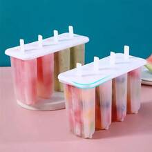 1pc Multi-Shape Reusable Popsicle Mold With Lid, Suitable For Homemade Popsicles, Ice Cream, Jelly And Summer Party Snacks, Home Kitchen Freezer Mold - Random Color/style - View 4