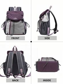 Lightweight Outdoor Backpack, Redefining Outdoor Travel Experience. Available In 3 Colors To Meet Different Users' Aesthetic And Scenario Needs. Whether It's Trekking Poles, Water Bottles Or Raincoats, They Can Be Securely Stored. The Cost-Effective Choice For Urban Commuting, Short-Distance Travel, And Outdoor Hiking. - Multicolor - View 4