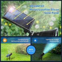 (1 unidad/caja) Focos solares IP44 para exteriores, luces de césped superbrillantes, luces de jardín, paisajes y árboles - C - Ver 2