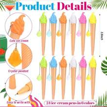 48 Pcs End Of Year Gifts Summer Gift Graduation Gift Beach Notepads With Ice Cream Pen For Teacher Student Pool Beach Birthday - 如圖 - 查看 3
