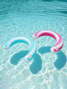 1pc U-Shaped Inflatable Pool Float Chair, Striped Water Lounger Float Ring, Portable PVC Adult Pool Float Seat, Perfect For Summer Beach Parties, Pool Water Entertainment, Pools, Lakes, Beaches, And Backyards. - A - View 5