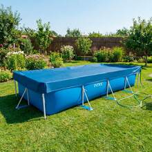 Intex Rectangular Pool Cover, Measures 4.60 X 2.26 M Diameter, Includes Drawstring And Drainage Holes, 20 Cm Overhang, Dark Blue, Pool Cover, Rectangular Tarpaulin ✅ 24/48h Delivery To Mainland Spain - 4,60x2,26 M - View 2