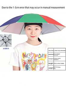 Foldable Sun Hat, Fishing Hat, All-Weather Umbrella. Suitable For Outdoor Sun Protection And Fishing, Spring/Summer Style. Portable Summer Item. - Umbrella Hat - View 12