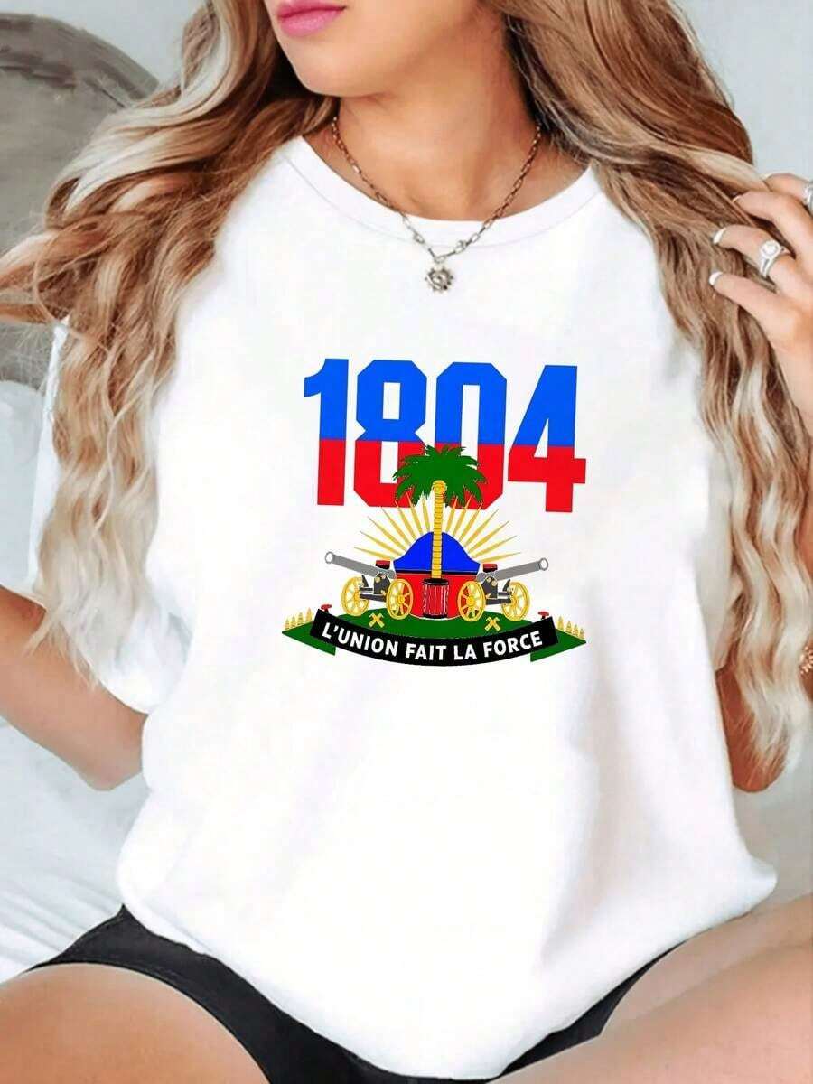 1 Piece Haitian Revolution Flag 1804, Haitian Independence Flag Da-0180g 100% Cotton - 白色 3 - 查看 1