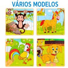 Quebra Cabeça Infantil De Madeira Pedagógico Jogo Educativo Bebê Coordenação Motora Fina - FAZENDA - Visão 6