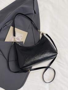 Korean Style Versatile Sling Bag, New Arrival Sweet Elegant Chain Shoulder/Underarm Bag - Black - View 11