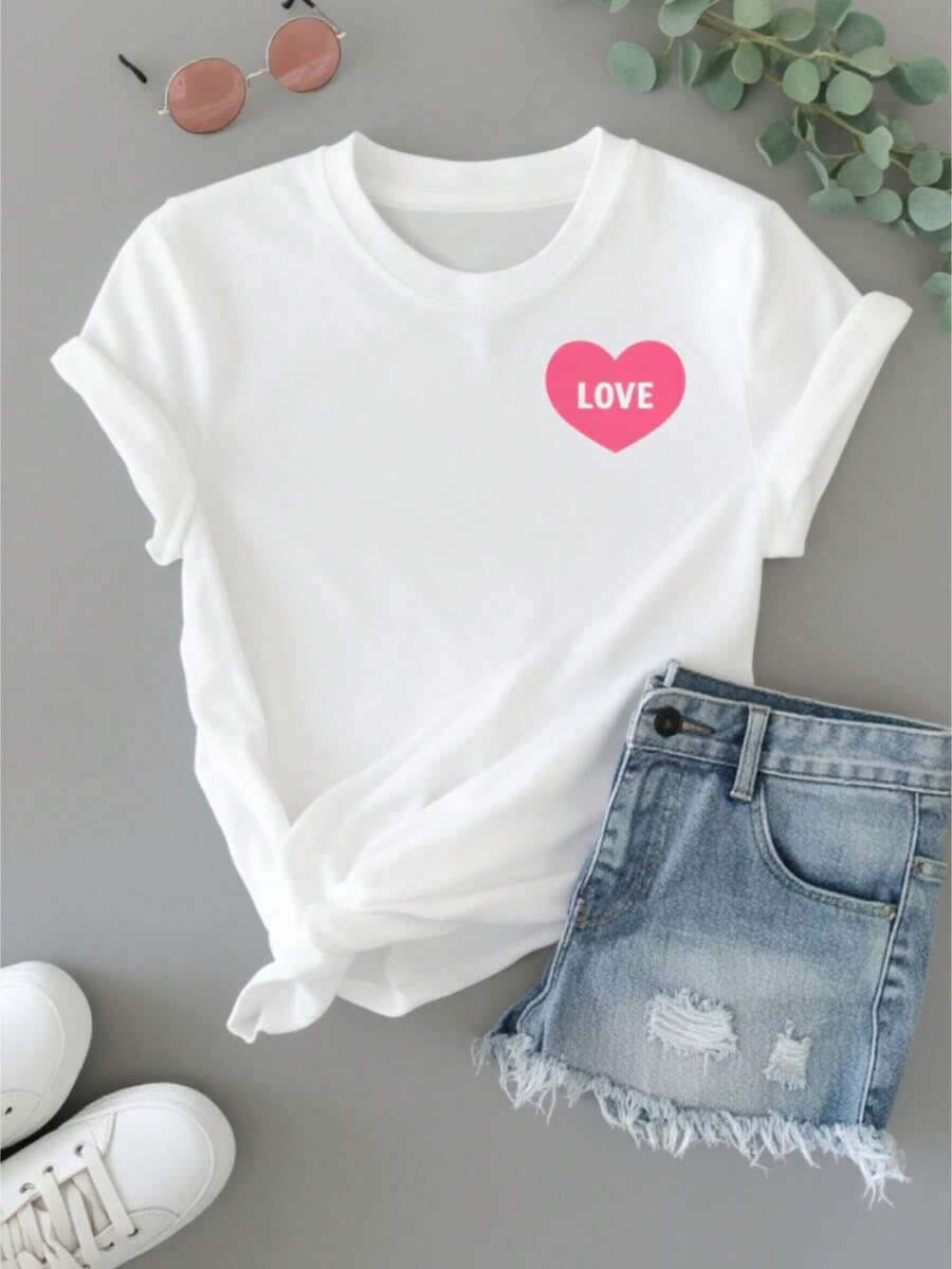 Camiseta de manga corta de cuello redondo blanco de las mujeres, camiseta de verano casual, suave y transpirable, perfecto para casa, vies y - un regalo i para el día de la madre y lascua, con un diseño lindo y elegante con un estilo minimalista