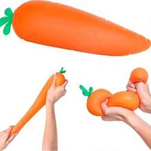 1pcs Toymendous Squishy Carrot – Jumbo 13cm Inch Squishy Vegetable Sand-Texture Carrot Stress Relief Toy |   Giant Stress Relief Toy |   Fidget Sensory Food Fun For Adults  Party Toys, Theme Activities - 派對玩具 - 查看 4