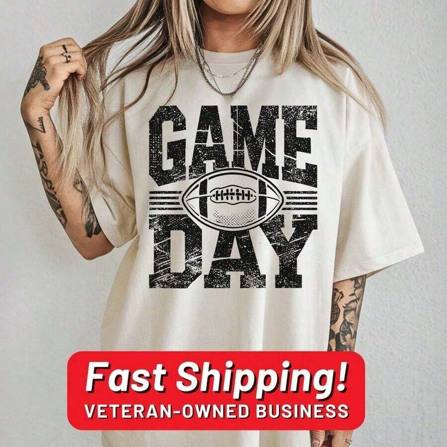 1 pieza de camiseta para el día del juego, camiseta para mamá de fútbol, camiseta para mamá de béisbol, ropa de otoño, camiseta deportiva para mujer, camiseta gráfica, linda, 180g, 100% algodón, los diseños están impresos. Unisexo. - Blanco 5 - Ver 1
