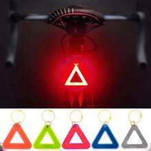 Triángulo reflectante para bicicleta, señal de advertencia de reflectante para bicicleta de carretera. Pegatina de triángulo reflectante de alta visibilidad para bicicleta, mochila, mascota, mejorando la visibilidad nocturna - Multicolor - Ver 11