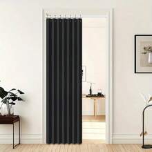 1pc Foldable Louvered Windproof Partition Curtain, Includes Hooks And Storage Strap, Suitable For Living Room, Bedroom And Kitchen, Easy Care Design, Bedroom Partition Curtain, Moisture-Proof, Easily Achieve Home Privacy - Door Curtain - View 11