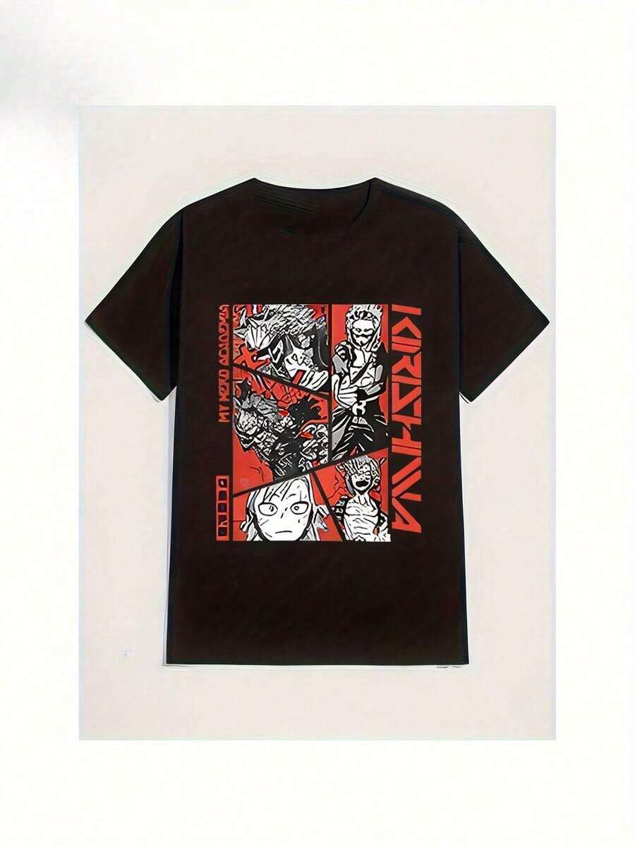 Camiseta gráfica de anime juvenil - Camiseta de manga corta con estampado de cómic japonés, ropa de niño de ajuste regular, top casual de verano, adecuada para uso al aire de ocio para adolescentes, camisetas de niño, camiseta gráfica de anime Kirishima - Camiseta unisex de 230gsm de peso pesado con personajes de Kirishima, camiseta casual de cuello redondo de ajuste cómodo para hombres y mujeres, tela duradera, camiseta de manga corta de cuello redondo suave, adecuada para la escuela, camisetas de niño Playdates, atuendos diarios - Ropa de fan de anime camisas para niño Y2k Camiseta Verano Camisa De - Blanco - Ver 1