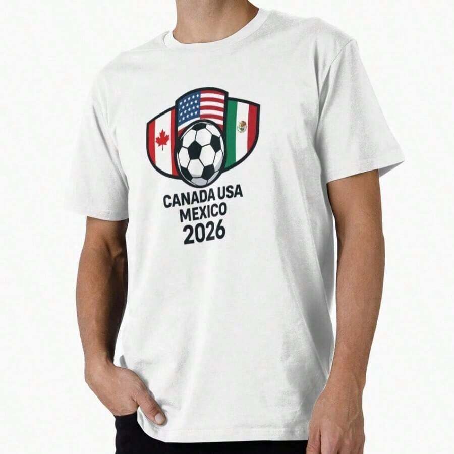 Camiseta: ¡Lo importante es divertirse! Camiseta Clásica Hearts Of Banderas Mundial 2026 - Blanco 9 - Ver 1