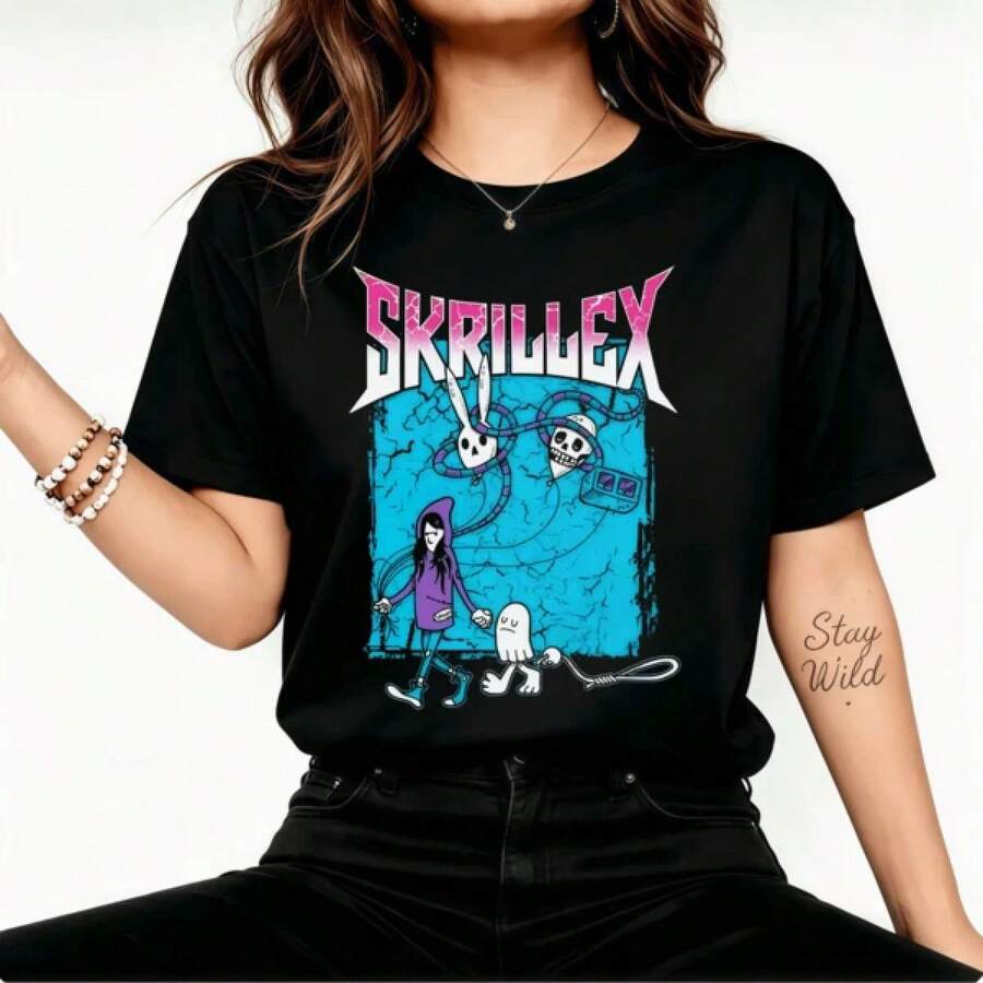 Dam-T-shirts - Svart - Visa 1