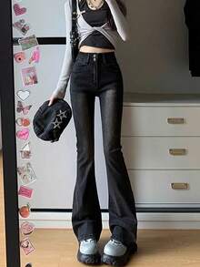 Women Jeans - Black and Gray - View 1