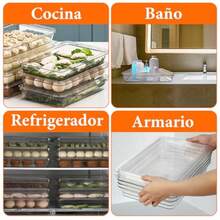 QY- Juego de 2 Organizadores de Refrigerador Apilables Transparentes -Contenedores para Refrigerador - Contenedores para Alimentos - Contenedores Organizadores sin BPA para Cocina y Gabinetes -1188 - Transparencia - Ver 6