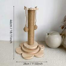 1件套坚固耐抓猫抓柱和逗猫棒玩具，28厘米大尺寸稳定底座，耐用剑麻绳，非常适合猫咪日常玩耍和磨爪。 - 46.5*28 - 查看 2