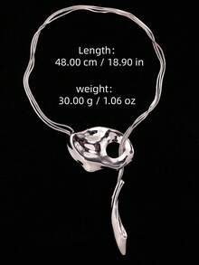 1 chiếc vòng cổ hình chữ Y bằng bạc tối giản, thiết kế thanh lịch, độc đáo, cá nhân hóa hình hoa loa kèn, thích hợp cho các sự kiện tiệc tùng, lễ hội và trang sức đeo hàng ngày dành cho phụ nữ. - Nhiều màu - Xem 7